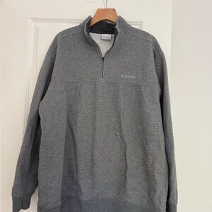 Columbia sportswear men’s grey quarter zip pullover sweatshirt sweater size XXL